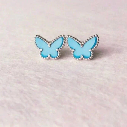 [：Polaidi Jewelry]BUTTERFLY TURQUOISE EARRINGS SILVER