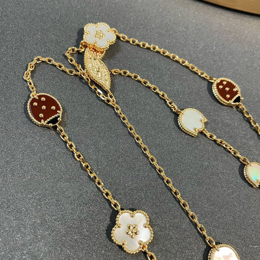 [Polaidi Jewelry]LUCKY SPRING 15 MOTIFS GOLD NECKLACE