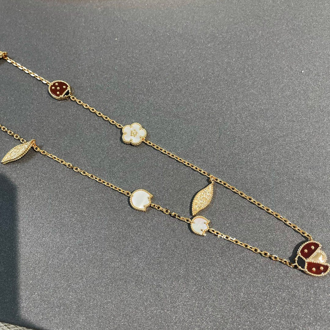 [Polaidi Jewelry]LUCKY SPRING 15 MOTIFS GOLD NECKLACE