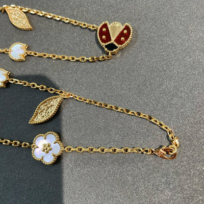 [：Polaidi Jewelry]LUCKY SPRING 15 MOTIFS GOLD NECKLACE