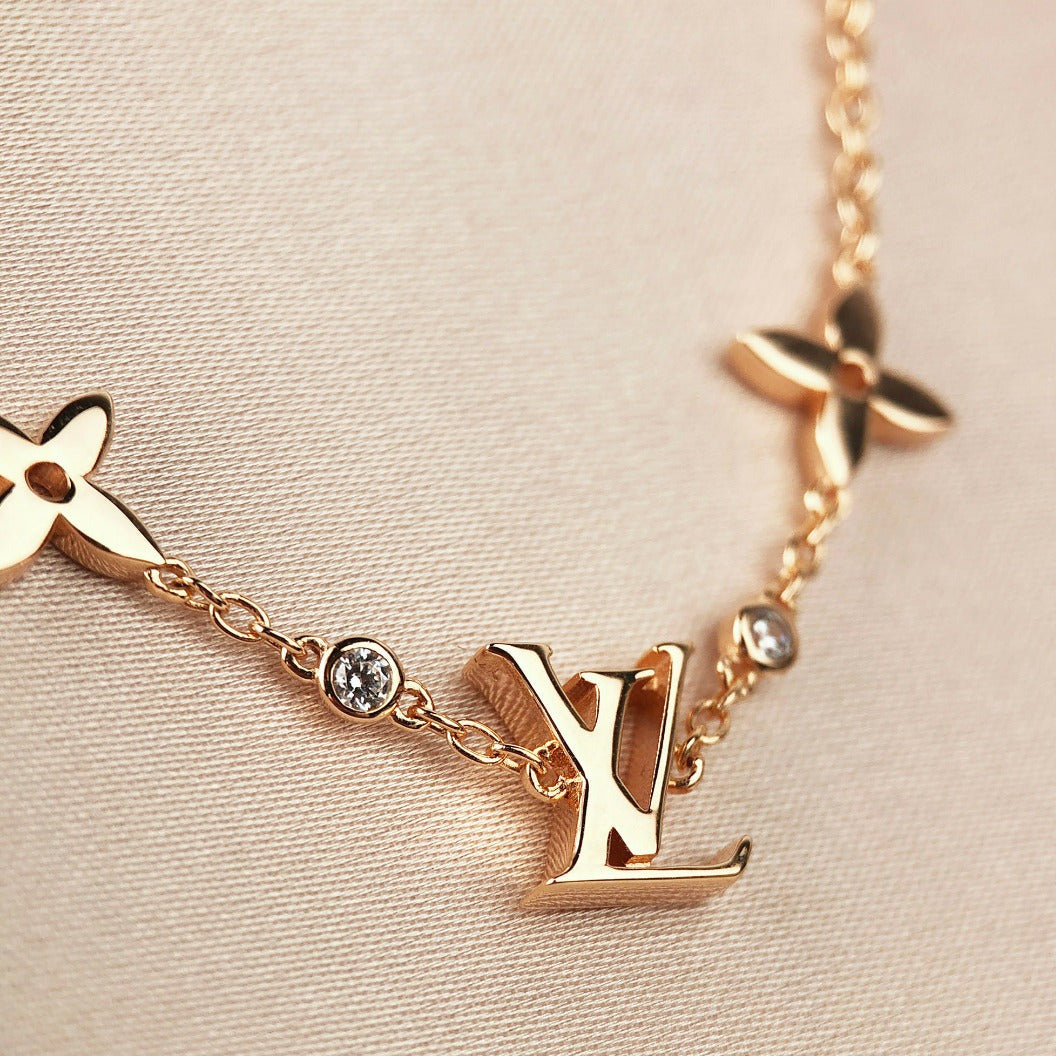 [Polaidi Jewelry]STAR AND SUN 7 MOTIFS GOLD BRACELET