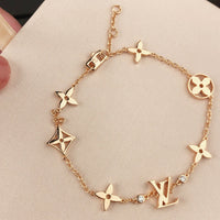 [Polaidi Jewelry ]STAR AND SUN 7 MOTIFS GOLD BRACELET