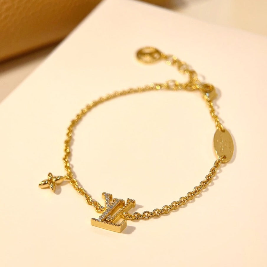 [：Polaidi Jewelry]LOGO STAR MOTIF GOLD BRACELET