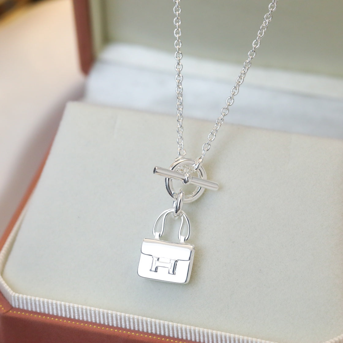 [：Polaidi Jewelry]POP H PEDANT SILVER NECKLACE
