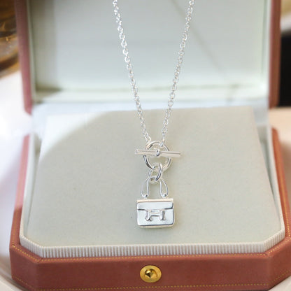 [Polaidi Jewelry]POP H PEDANT SILVER NECKLACE