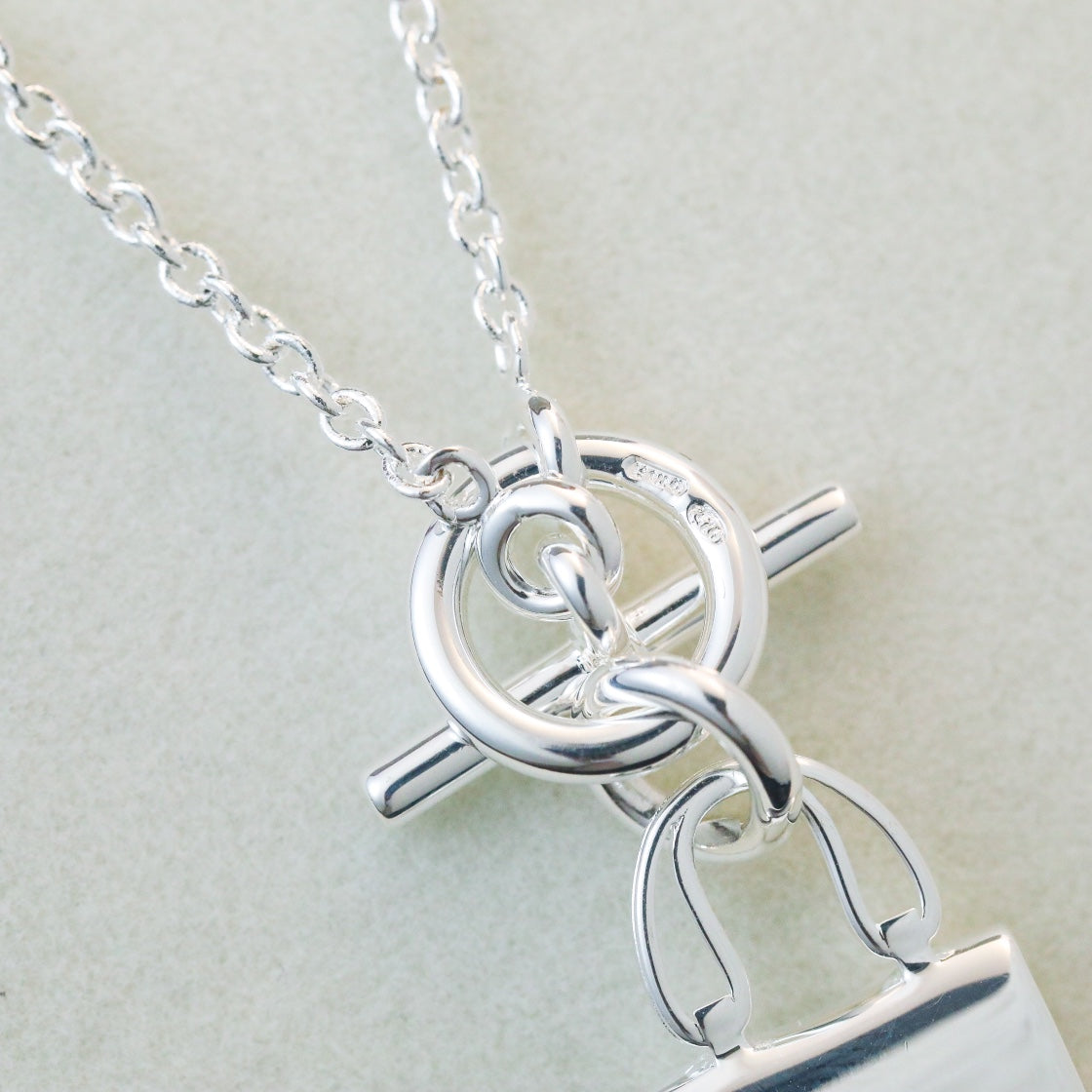 [Polaidi Jewelry]POP H PEDANT SILVER NECKLACE