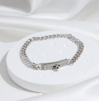 [Polaidi Jewelry ]KELLY CHAIN SILVER DIAMOND BRACELET