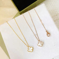[Polaidi Jewelry ]CLOVER MINI 9.5MM WHITE MOTHER-OF-PEARL NECKLACE