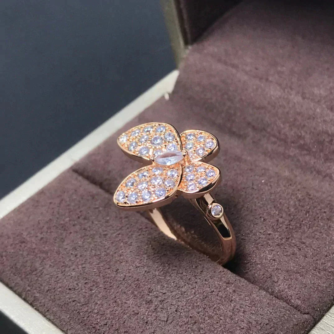 [Polaidi Jewelry]BUTTERFLY PINK GOLD DIAMOND RING