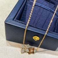 [Polaidi Jewelry ]STAR BLOSSOM NECKLACE PINK GOLD DIAMONDS