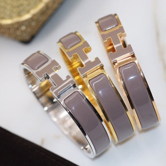 [Polaidi Jewelry]H BRACELET 12MM BROWN