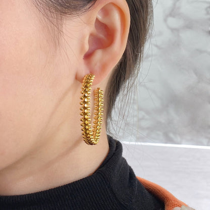 [Polaidi Jewelry]CLASH LARGE HOOP EARRINGS