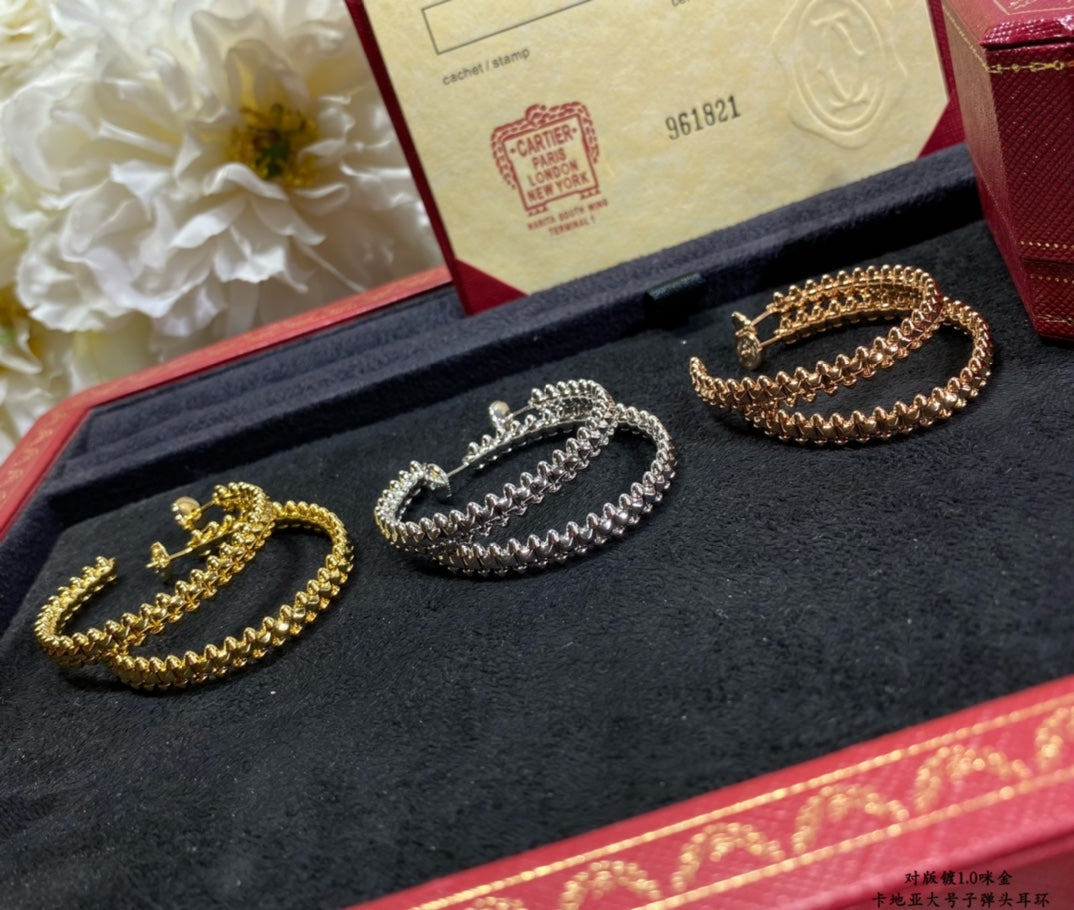 [Polaidi Jewelry]CLASH LARGE HOOP EARRINGS