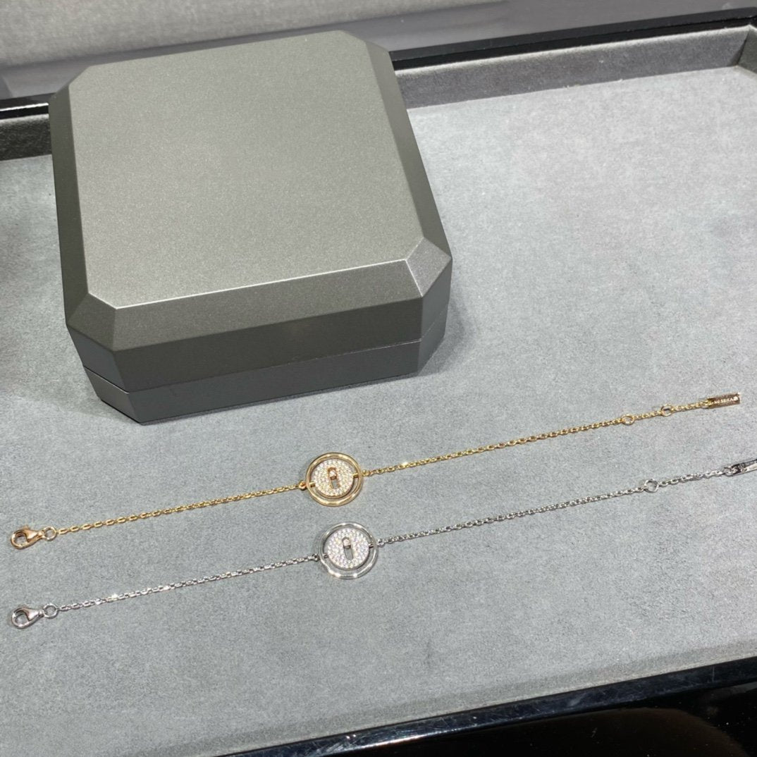 [Polaidi Jewelry]LUCKY MOVE DIAMOND PAVED BRACELET