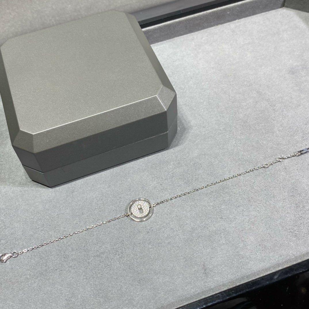 [Polaidi Jewelry]LUCKY MOVE DIAMOND PAVED BRACELET