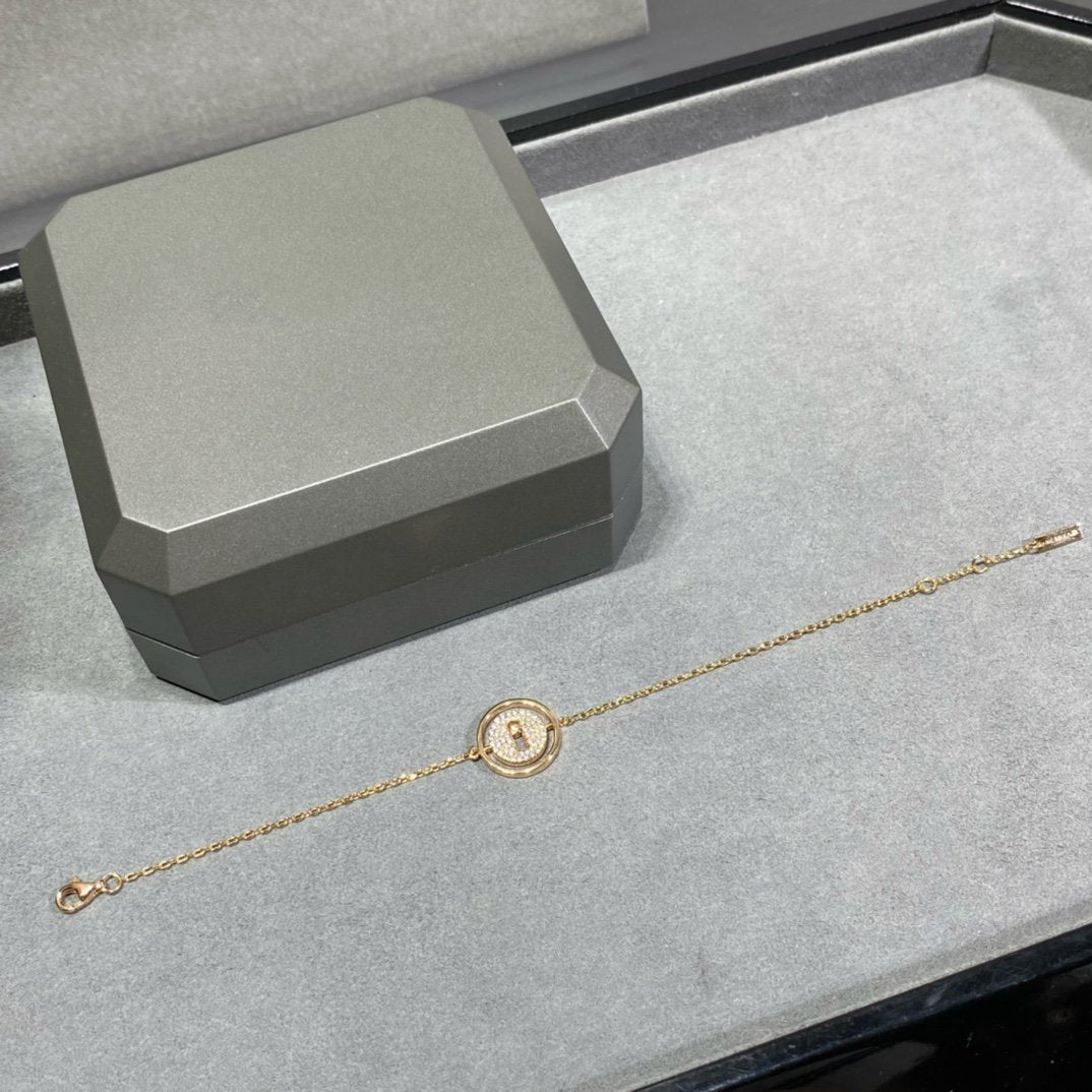[Polaidi Jewelry]LUCKY MOVE DIAMOND PAVED BRACELET