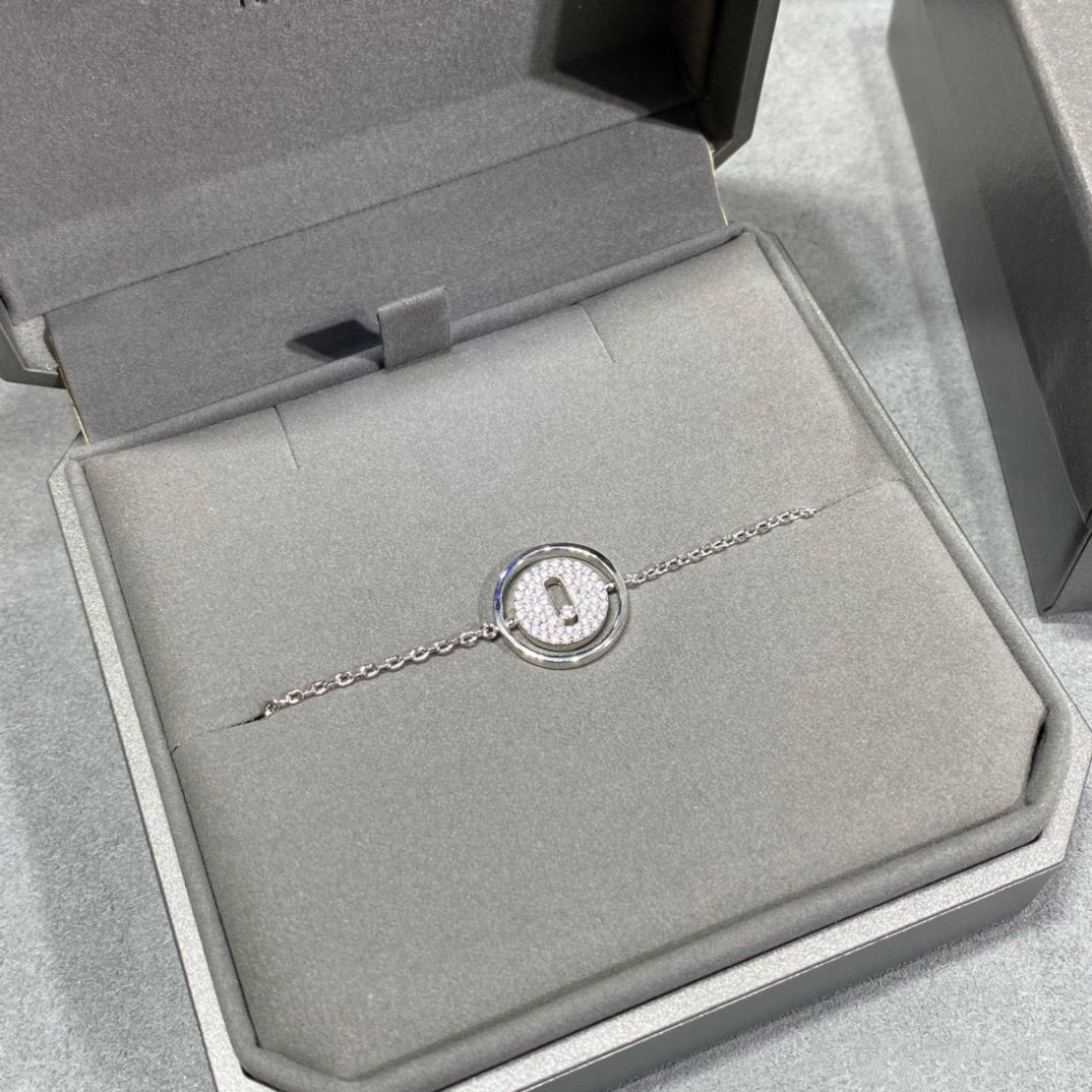 [Polaidi Jewelry]LUCKY MOVE DIAMOND PAVED BRACELET