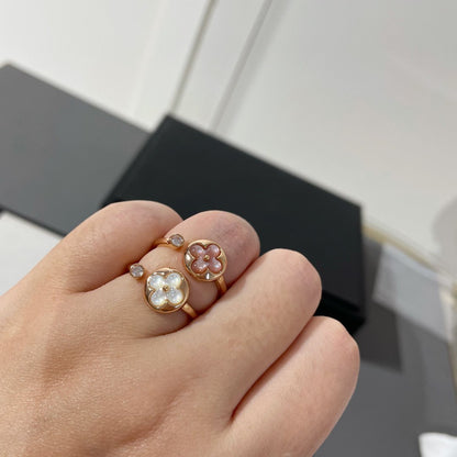 [Polaidi Jewelry]SUN 1 DIAMOND PINK MOP RING