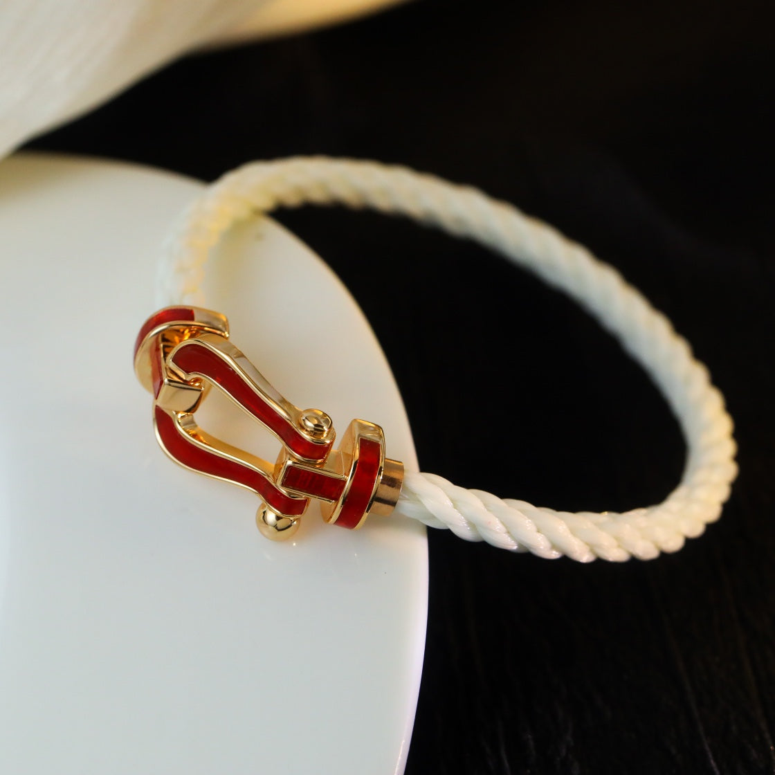 [Polaidi Jewelry]FORCE 10 WHITE TEXTILE DIAMOND PAVED