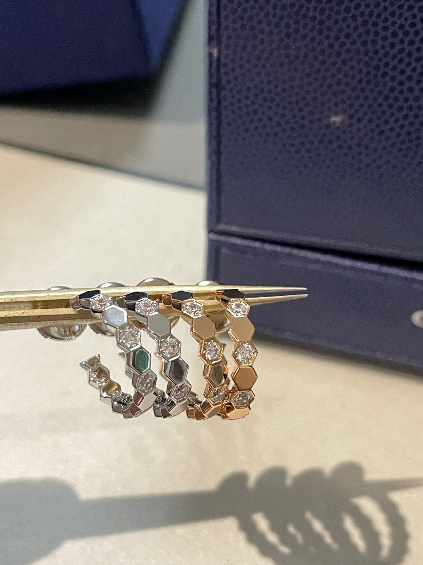 [Polaidi Jewelry]Hollow Design Four-Leaf Clover Flower Shape Ring