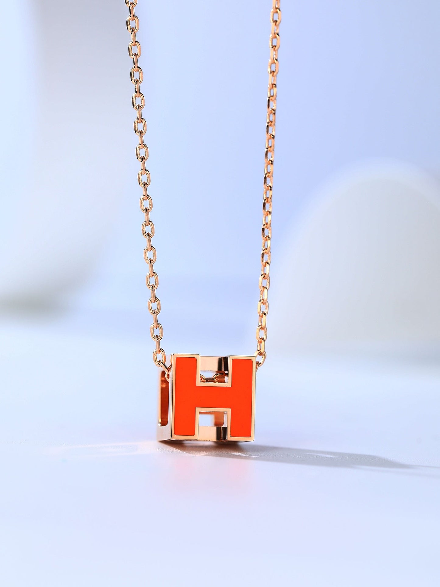 [：Polaidi Jewelry]H CAGE PINK GOLD NECKLACE