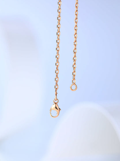[Polaidi Jewelry]H CAGE PINK GOLD NECKLACE