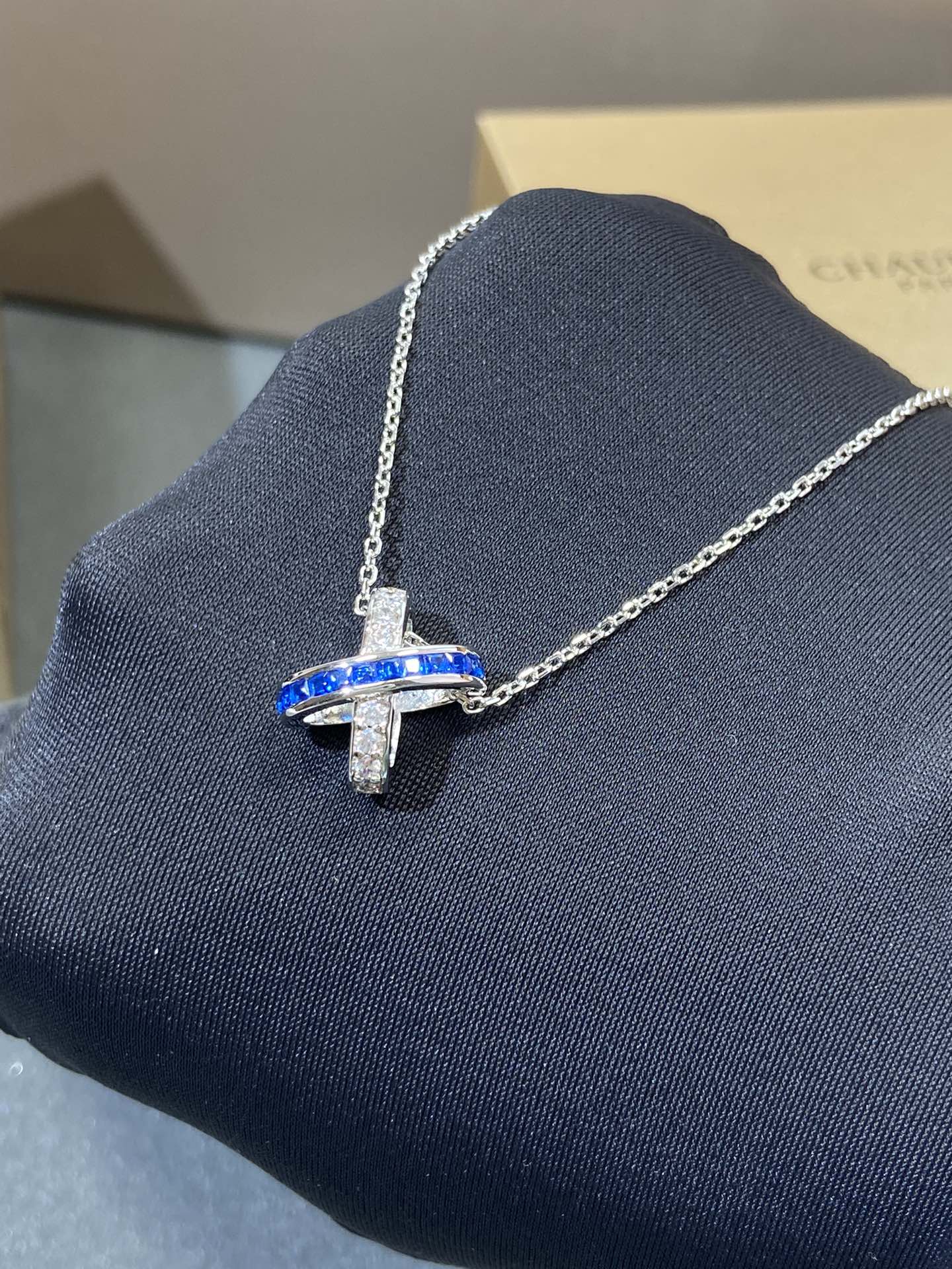 [Polaidi Jewelry]LIENS DIAMOND SILVER NECKLACE