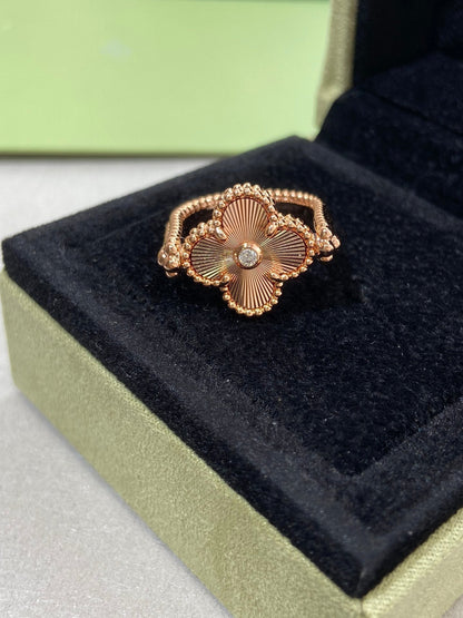 [Polaidi Jewelry]CLOVER RIVERSIBLE ROSE GOLD RING