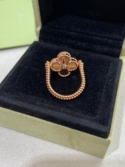 [Polaidi Jewelry]CLOVER RIVERSIBLE ROSE GOLD RING