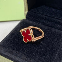 [Polaidi Jewelry ]CLOVER RIVERSIBLE PINK GOLD RING