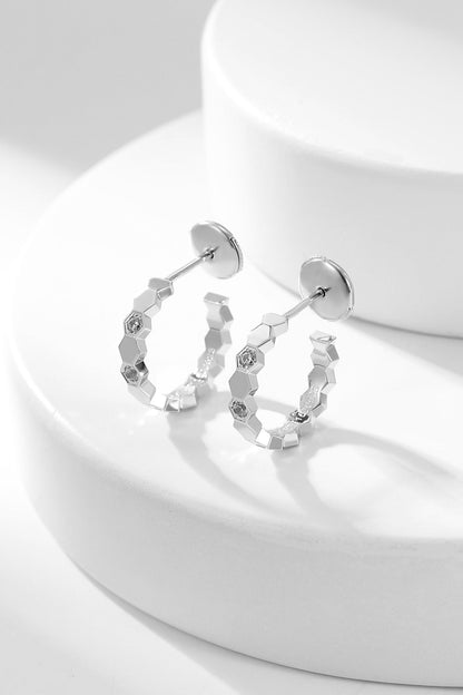 [：Polaidi Jewelry]BEE LOVE DIAMOND HOOP EARRINGS
