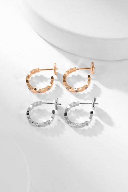 [Polaidi Jewelry]BEE LOVE DIAMOND HOOP EARRINGS