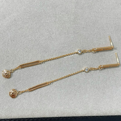 [：Polaidi Jewelry]チェーン カオス ダイヤモンド ドロップ イヤリング