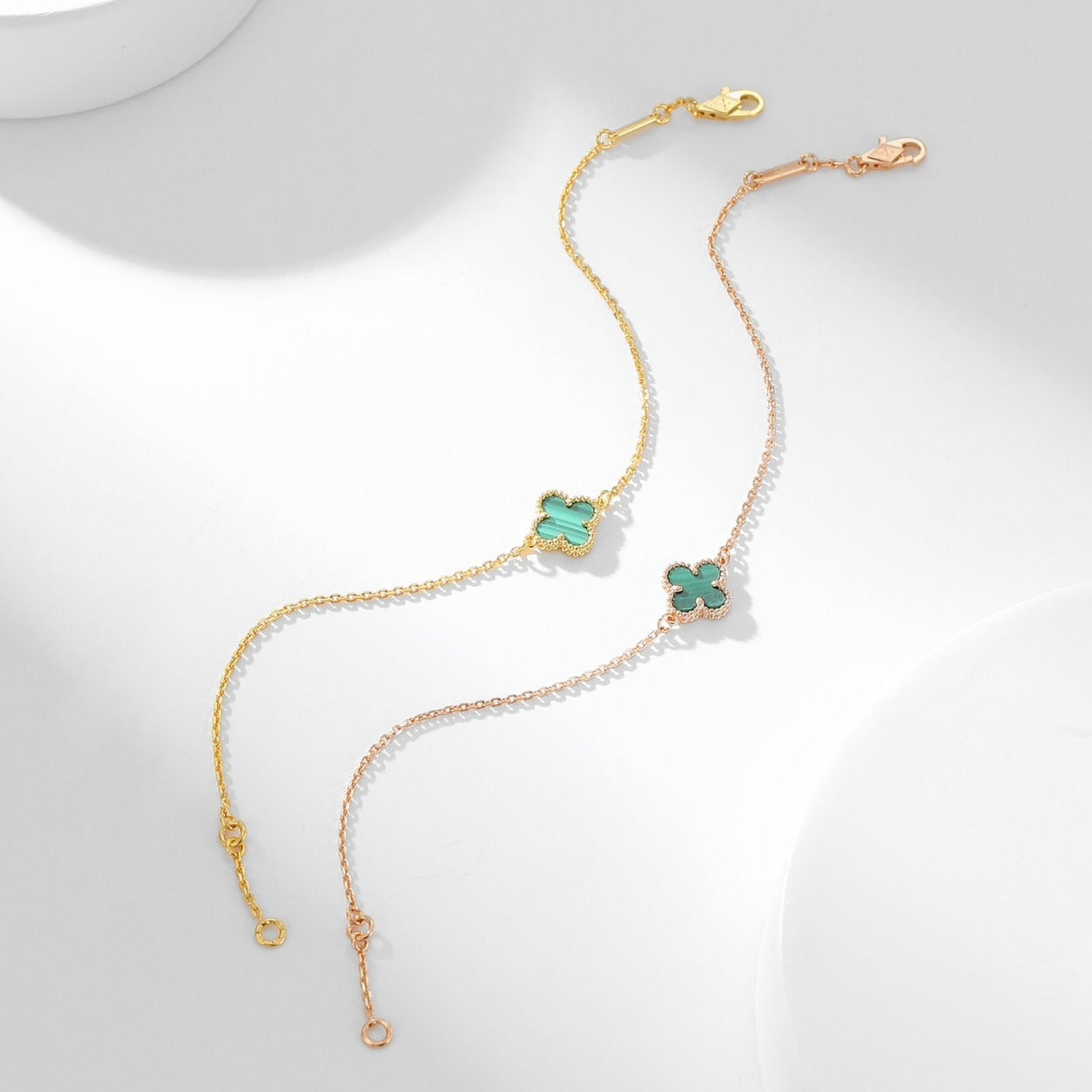 [：Polaidi Jewelry]CLOVER BRACELET MALACHITE 1 MOTIF