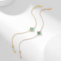 [Polaidi Jewelry ]CLOVER BRACELET MALACHITE 1 MOTIF