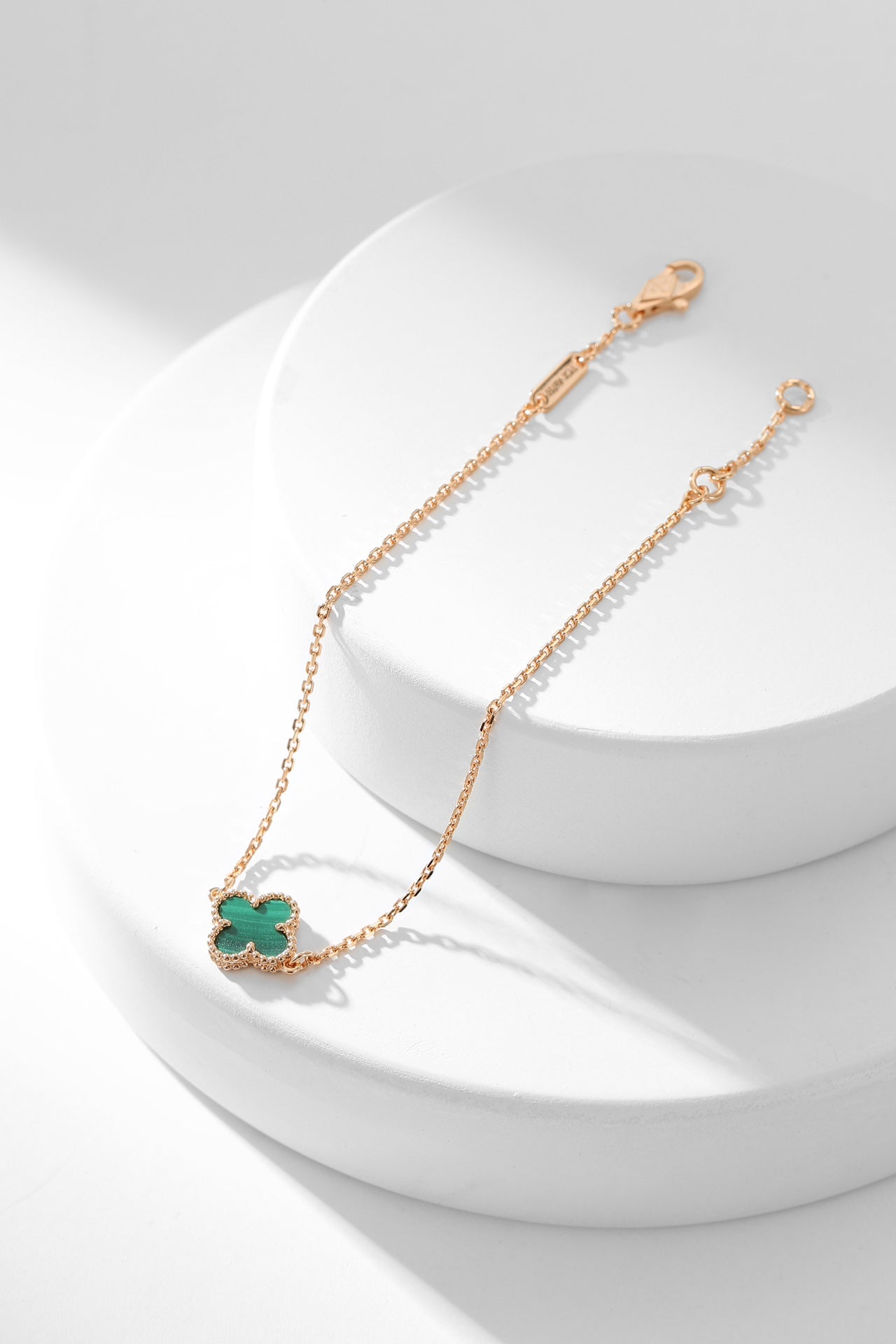 [：Polaidi Jewelry]CLOVER BRACELET MALACHITE 1 MOTIF