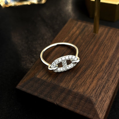 [Polaidi Jewelry]RONDE SMALL SILVER DIAMOND RING