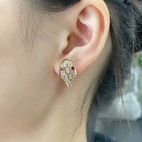 [Polaidi Jewelry ]SERPENT DIAMOND STUD EARRINGS