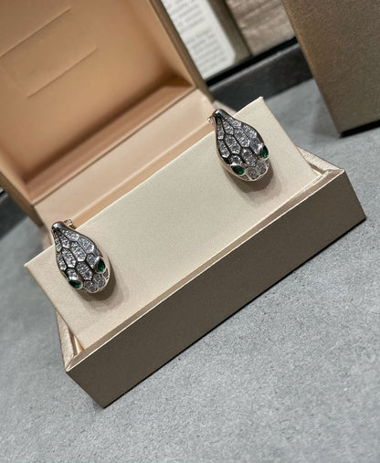 [Polaidi Jewelry]SERPENT DIAMOND STUD EARRINGS