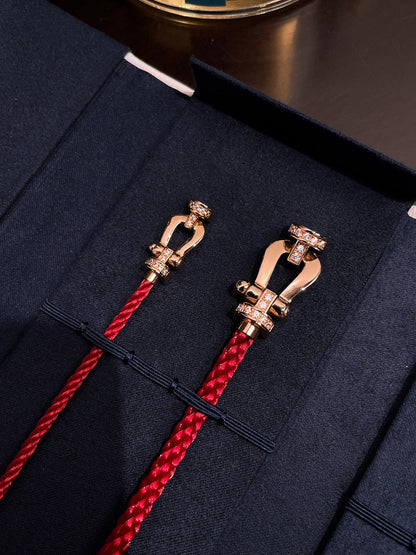 [：Polaidi Jewelry]FORCE 10 HALF DIAMOND PINK GOLD RED CORDERI LARGE AND MEDIUM MODEL