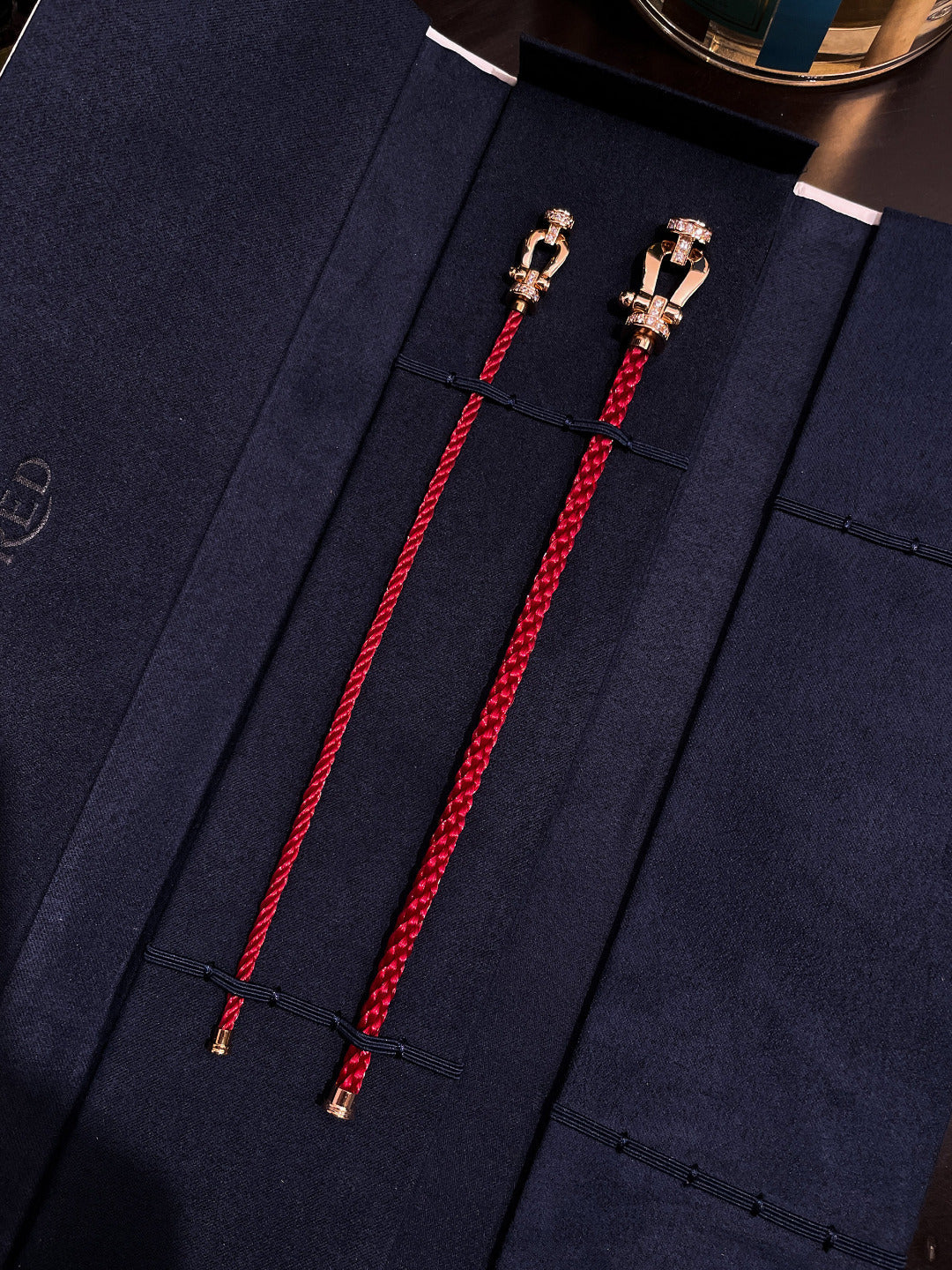 [：Polaidi Jewelry]FORCE 10 HALF DIAMOND PINK GOLD RED CORDERI LARGE AND MEDIUM MODEL