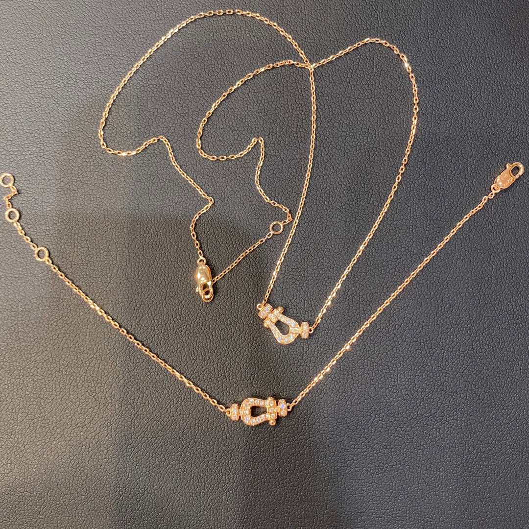 [：Polaidi Jewelry]フォース10 ダイヤモンド ピンクゴールド ネックレス ミニモデル