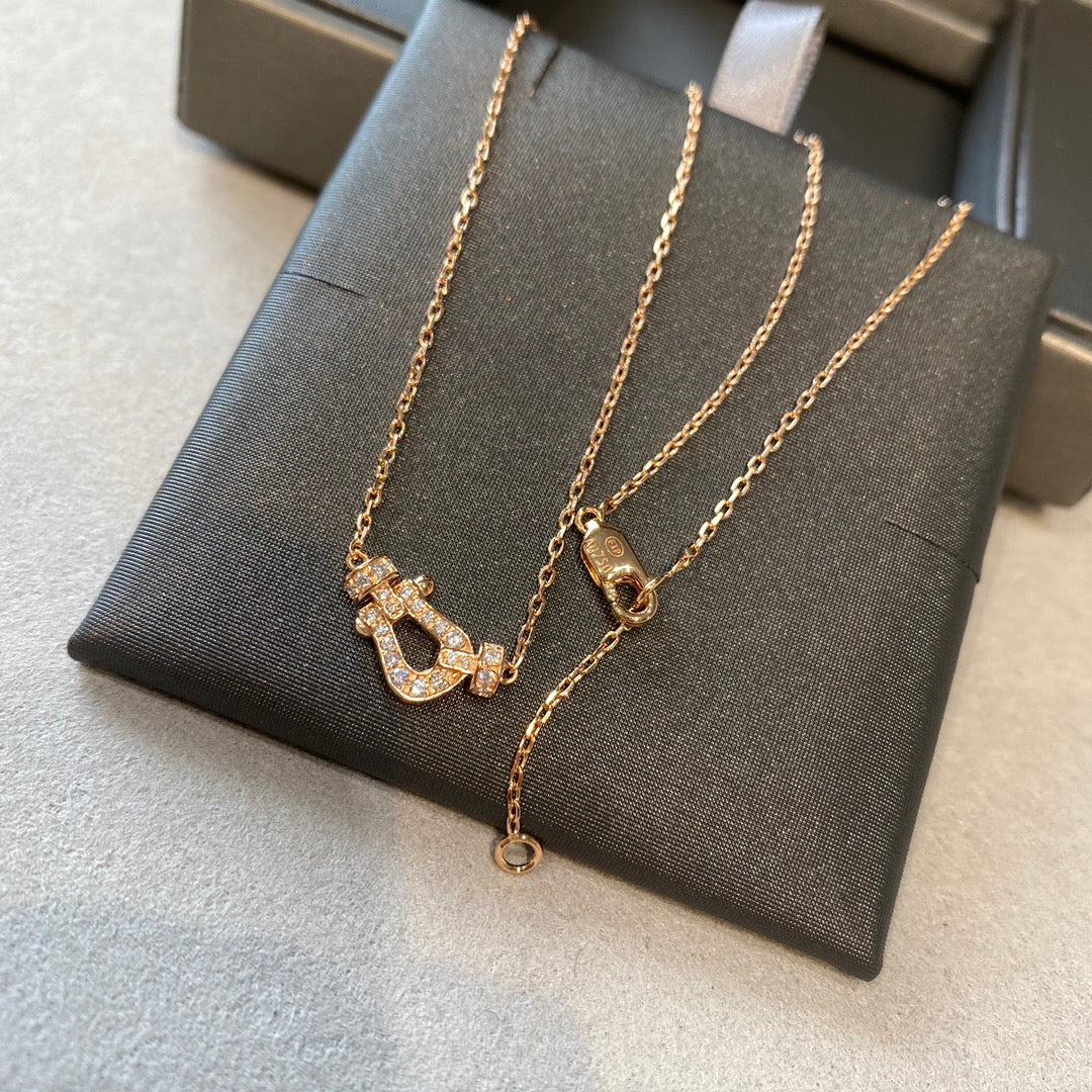 [：Polaidi Jewelry]フォース10 ダイヤモンド ピンクゴールド ネックレス ミニモデル
