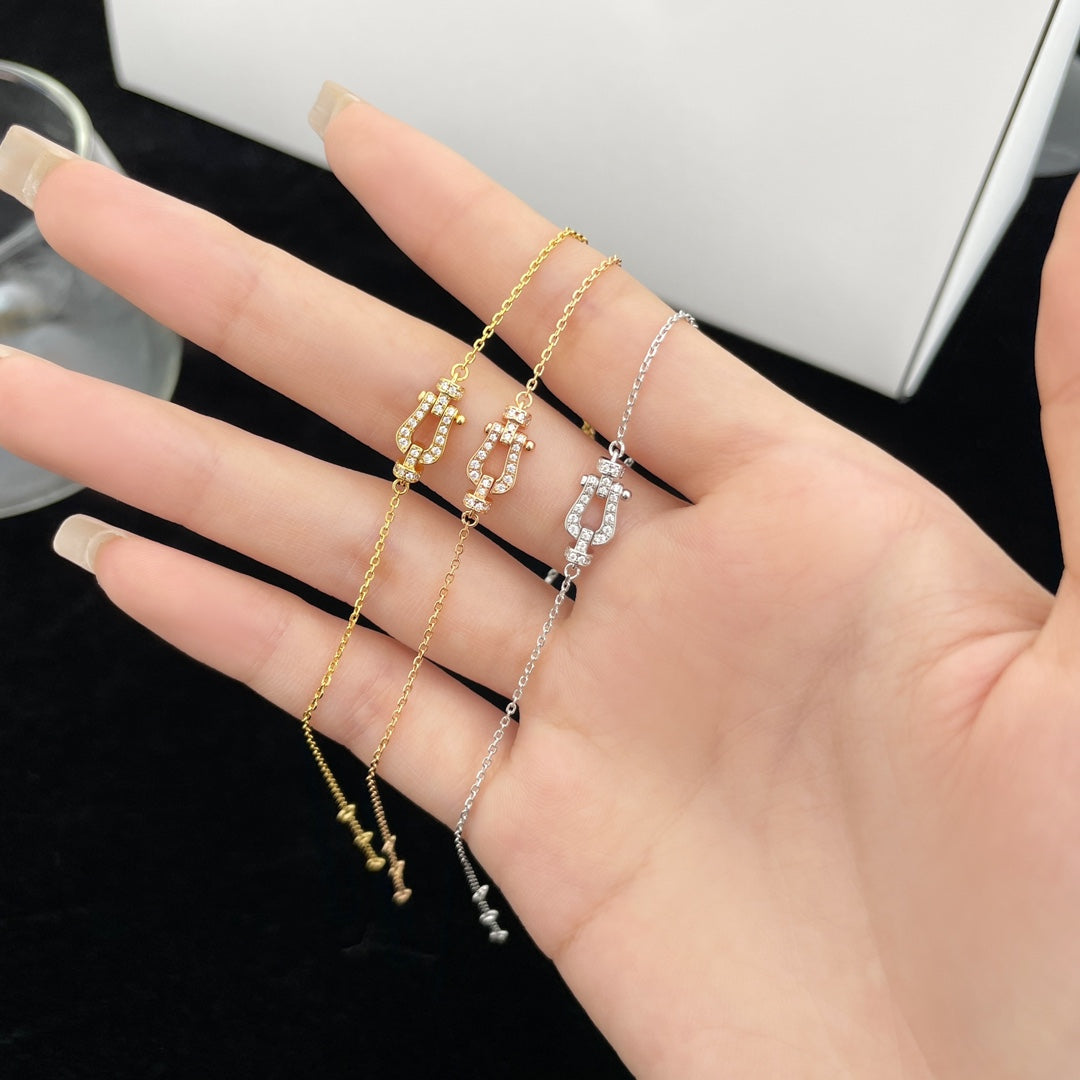 [：Polaidi Jewelry]FORCE 10 FULL DIAMOND BUCKLE CHAIN LINK MINI MODEL