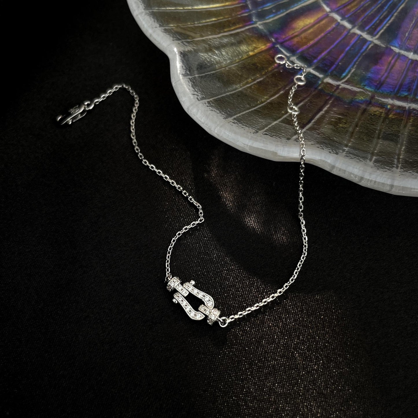 [Polaidi Jewelry]FORCE 10 FULL DIAMOND BUCKLE CHAIN LINK MINI MODEL