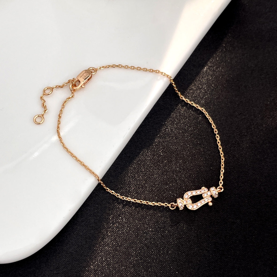 [Polaidi Jewelry]FORCE 10 FULL DIAMOND BUCKLE CHAIN LINK MINI MODEL