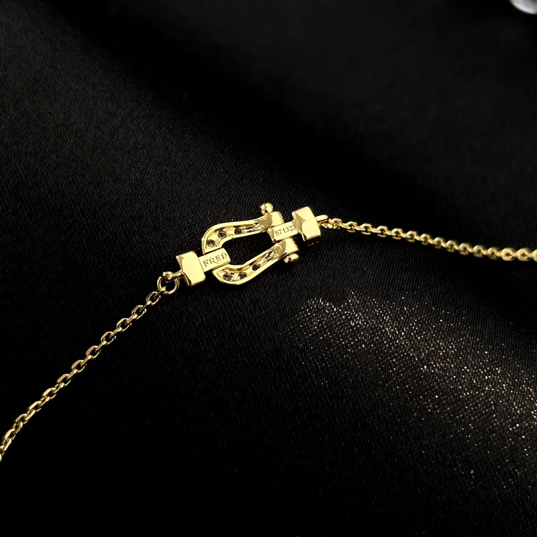 [Polaidi Jewelry]FORCE 10 FULL DIAMOND BUCKLE CHAIN LINK MINI MODEL