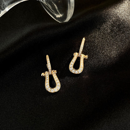 [Polaidi Jewelry]FORCE 10 FULL DIAMOND DROP EARRINGS MEDIUM MODEL