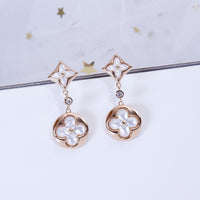 [Polaidi Jewelry ]STAR AND SUN PINK GOLD MOP DROP EARRINGS