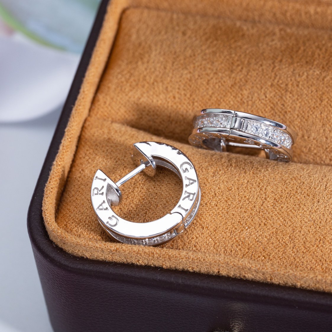[Polaidi Jewelry]ZERO 1 MINI SILVER DIAMOND EARRINGS
